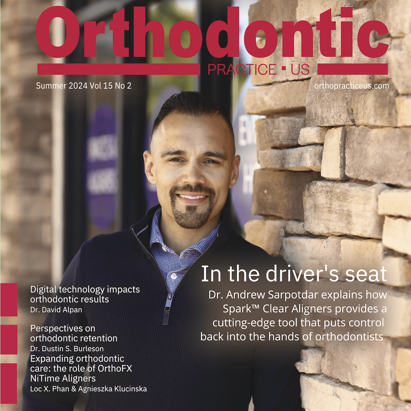 Dr. Sarpotdar on the cover of Orthodontic Practice magazine